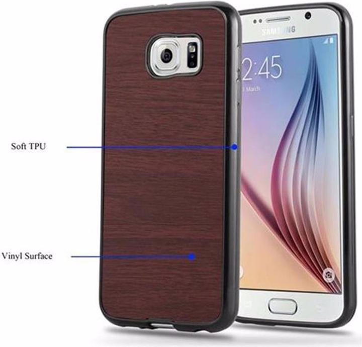 Productafbeelding Cadorabo TPU Houten Dekking (Samsung Galaxy S6)