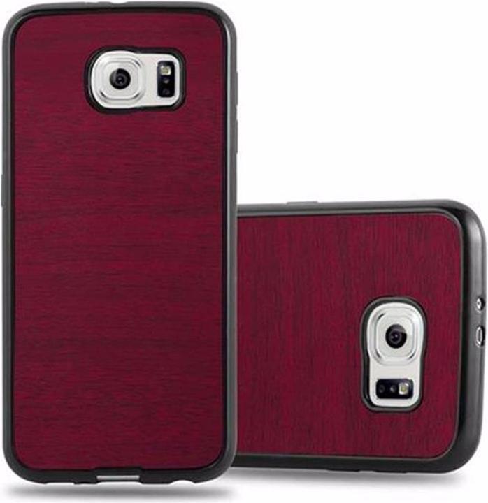 Actual product image Cadorabo TPU Wooden Cover (Samsung Galaxy S6)