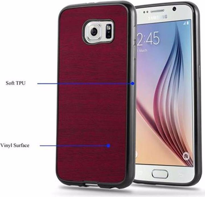 Actual product image Cadorabo TPU Wooden Cover (Samsung Galaxy S6)