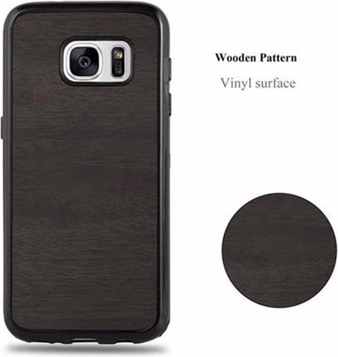 Actual product image Cadorabo TPU Wooden Cover (Samsung Galaxy S7)