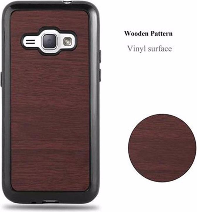 Image du produit Cadorabo Couverture en bois TPU (Samsung Galaxy J1 (2016))