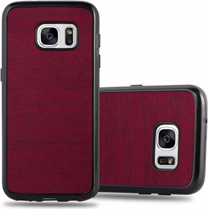 Actual product image Cadorabo TPU Wooden Cover (Samsung Galaxy S7)
