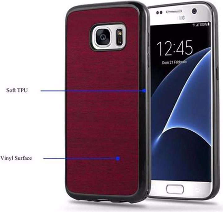Actual product image Cadorabo TPU Wooden Cover (Samsung Galaxy S7)