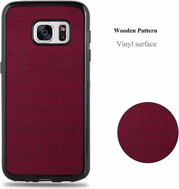 Actual product image Cadorabo TPU Wooden Cover (Samsung Galaxy S7)