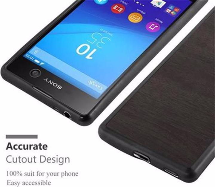 Image du produit Cadorabo Couverture en bois TPU (Sony Xperia M5)