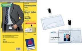 Produktbild Avery Zweckform Sicherheits-Namensschild, 85 x 54 mm transparent, Hartbox aus festem PVC-freiem Material