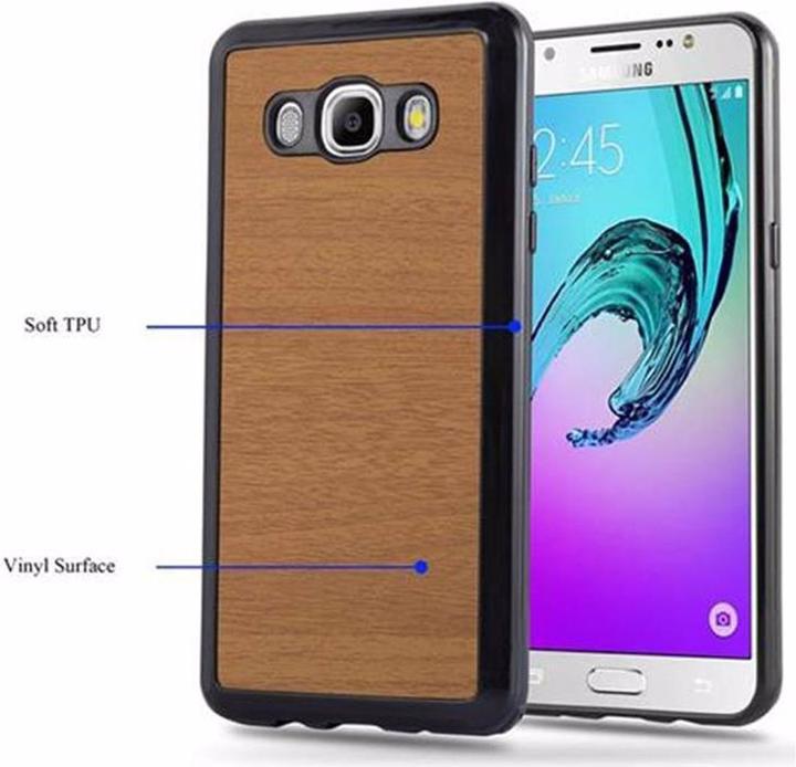 Actual product image Cadorabo TPU Wooden Cover (Samsung Galaxy J5 (2016))