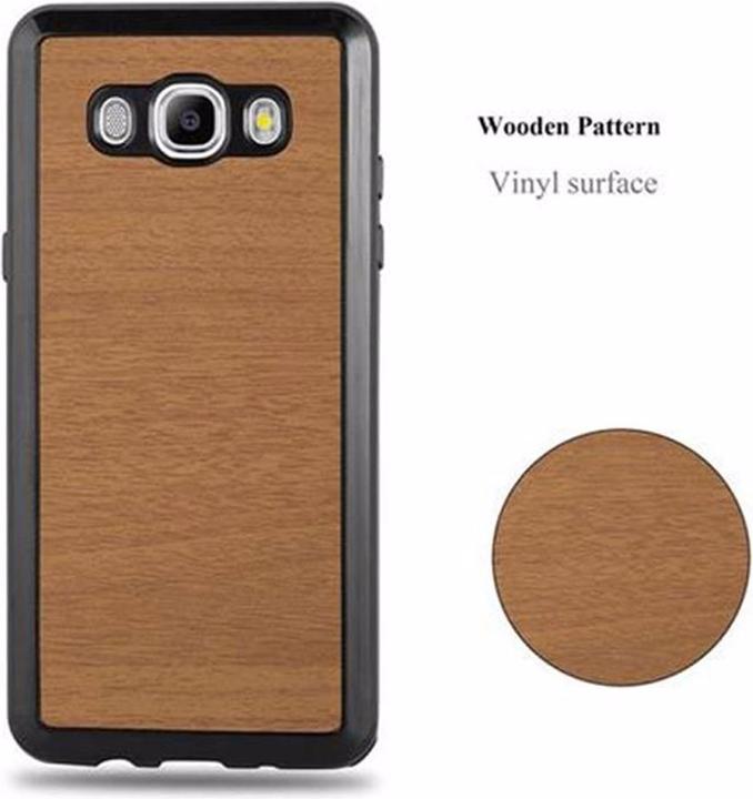 Actual product image Cadorabo TPU Wooden Cover (Samsung Galaxy J5 (2016))
