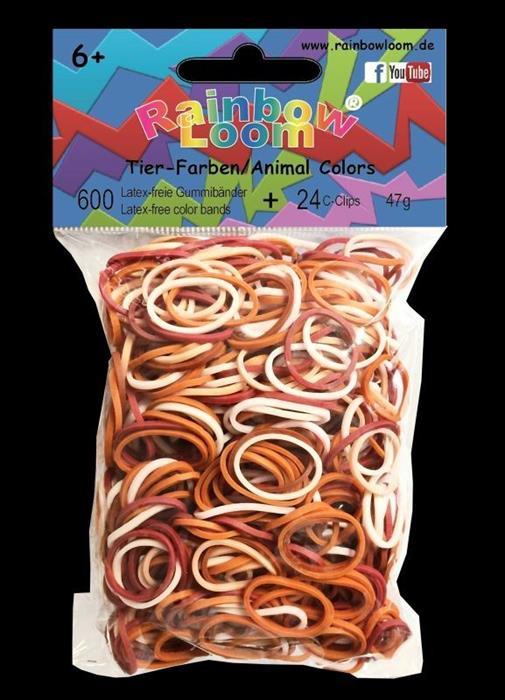 Produktbild Rainbow Loom Gummibänder Tierfarben Mix (600 Stk.)