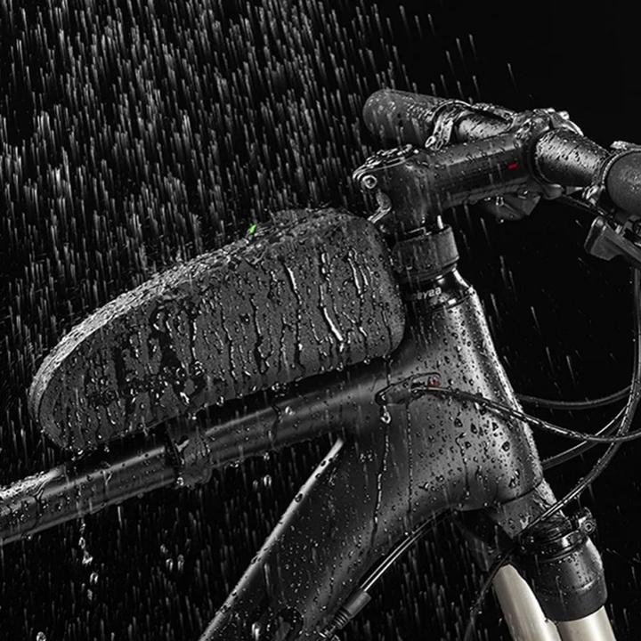 Immagine prodotto Rockbros AS-019-1 borsa impermeabile per telaio di bicicletta - nera (1.60 l, Borsa telaio)