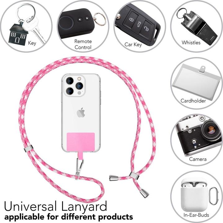Actual product image Nalia Universal mobile phone necklace with pad