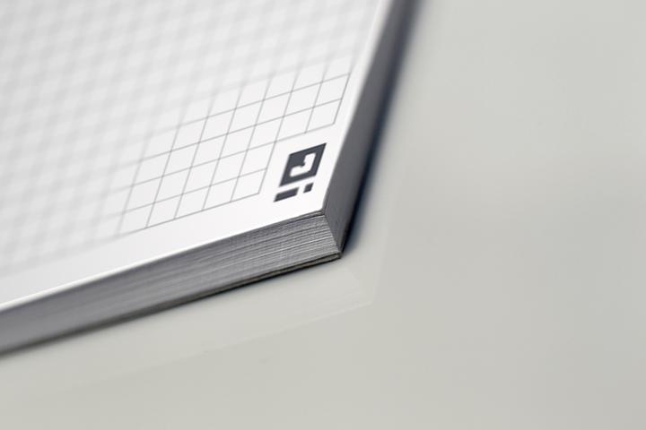 Actual product image Oxford International A4+ Card Cover Stapled Notepad 5mm Squares 160 Pages Grey SCRIBZEE Compatible (A4, Checked, Hardcover)