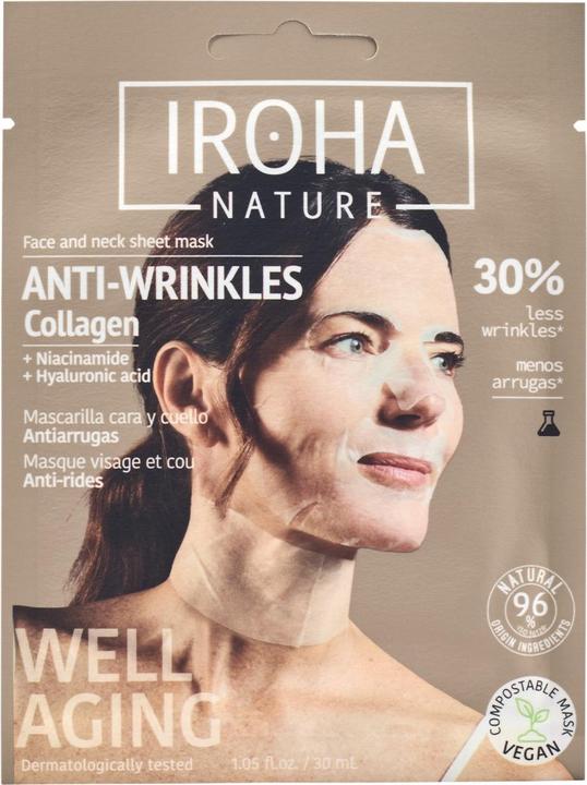 Image du produit Iroha Nature Nature - Masque de coton visage et cou anti-âge (30 ml)
