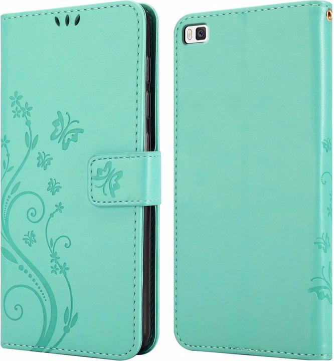 Productafbeelding Cadorabo Bloemen Boekomslag (Huawei P8)