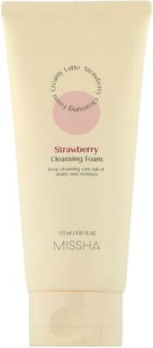 Missha Deep Cleansing Foam Creamy Latte głęboko oczyszczająca pianka do twarzy Strawberry 172ml (Schaum, 172 ml)