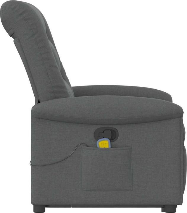 Actual product image VidaXL Massage chair with stand-up aid dark grey fabric