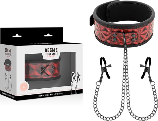Actual product image Begme Red Edition Necklace With Chains And Nipples