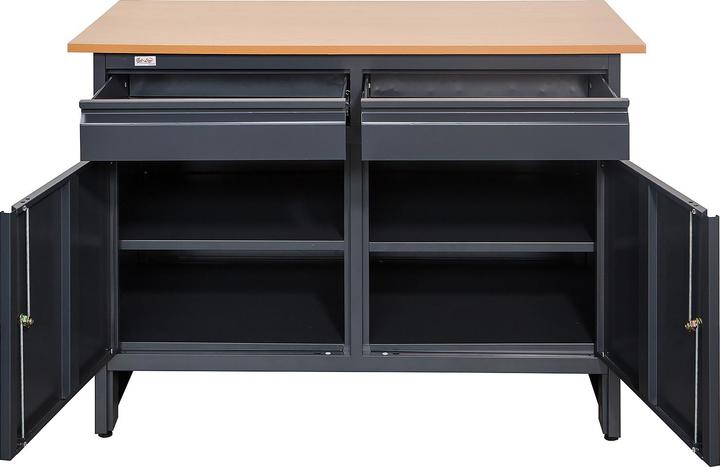 Actual product image Jet-Line Workbench SMOLENSK anthracite 120 cm (120 cm, 60 cm)