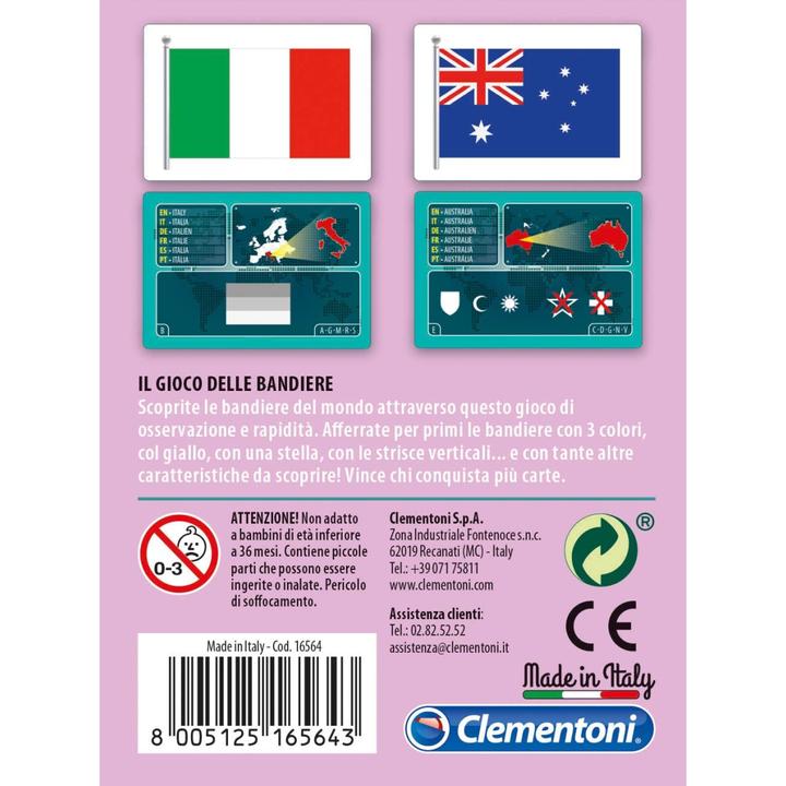 Immagine prodotto Clementoni Carte Il gioco delle Bandiere IT (Italiano)