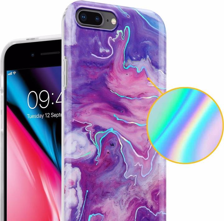 Produktbild Cadorabo IMD TPU Bunter Marmor Cover (Apple iPhone 7 Plus, Apple iPhone 7s Plus, Apple iPhone 8 Plus)