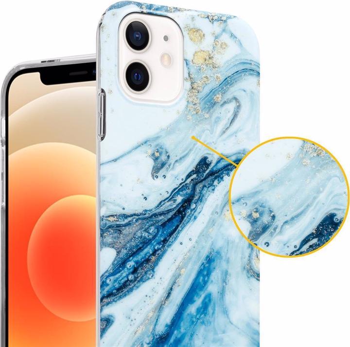 Actual product image Cadorabo IMD TPU Colorful Marble Cover (Apple iPhone 12 Pro Max)