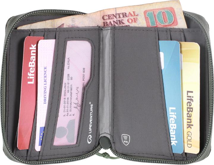 Actual product image Lifeventure RFID Bi-Fold Wallet, Recycled, Olive