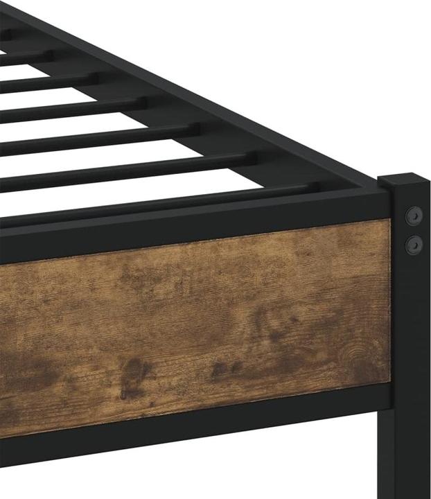 Produktbild VidaXL Metallbett Bett Lattenrost Einzelbett Bettgestell ohne Matratze 107x203cm (107 x 203 cm)