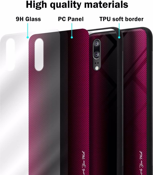 Produktbild Cadorabo TPU Gestreiftes Glas Cover (Cubot P20)