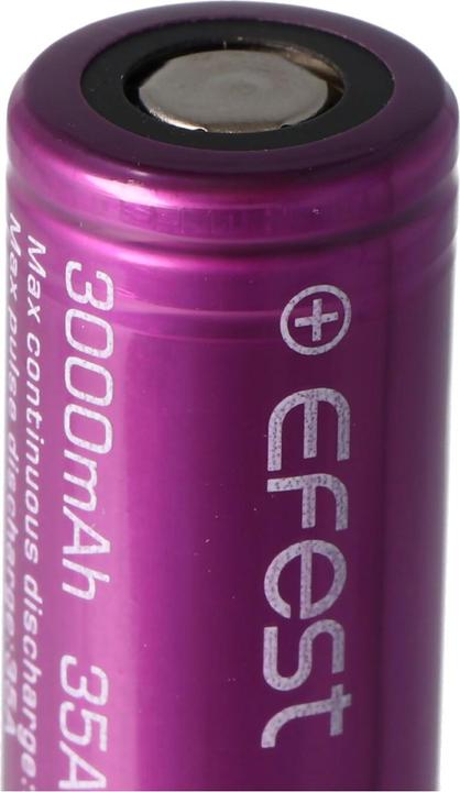 Produktbild Efest Akku Purple IMR 18650 / 35A Stromabgabe (Flat Top) (1 Stk., 18650, 3000 mAh)