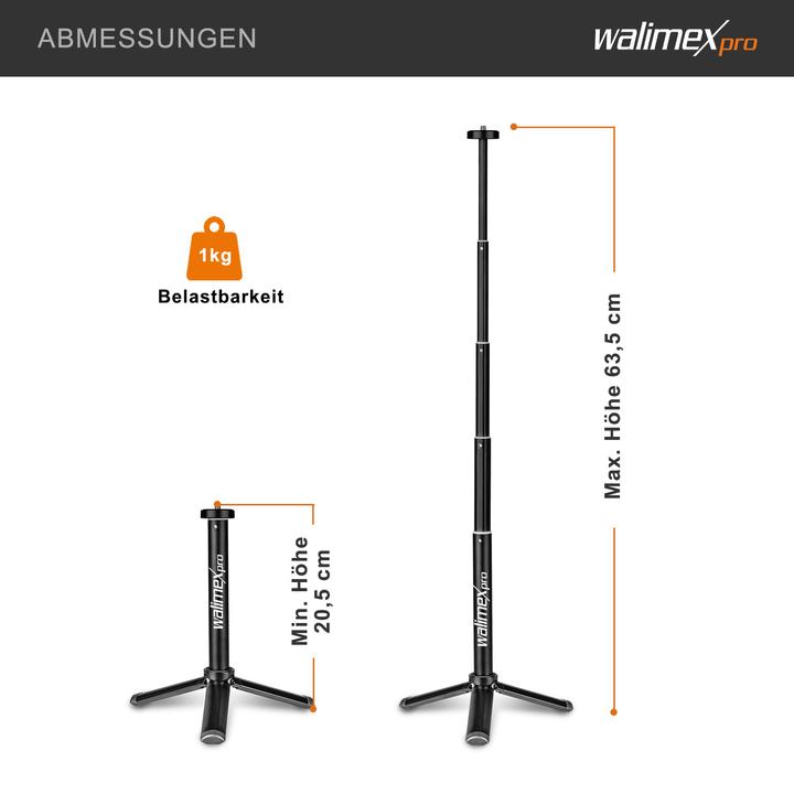 Produktbild Walimex pro Ministativ XL 2in1 (Metall)