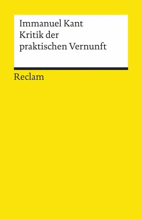 Produktbild Kritik der praktischen Vernunft (Deutsch, Immanuel Kant, 1986)