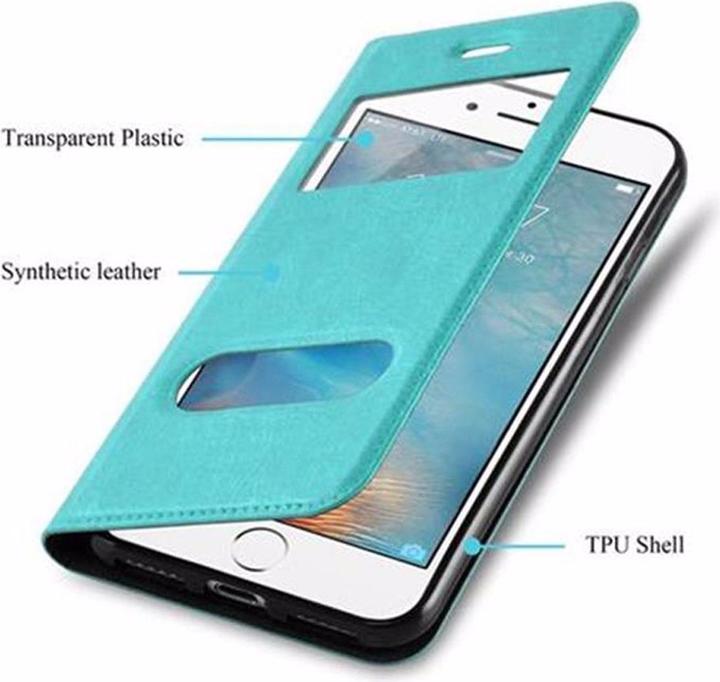 Produktbild Cadorabo Book mit View Doppelfenster Cover (Apple iPhone 7, Apple iPhone 8, Apple iPhone SE (2nd Gen), Apple iPhone SE (3rd Gen))