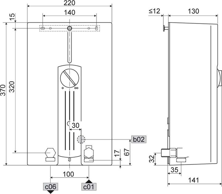 Image du produit Stiebel Eltron DHF 21 C Chauffe-eau hydraulique instantané compact pour la cuisine, 21 kW