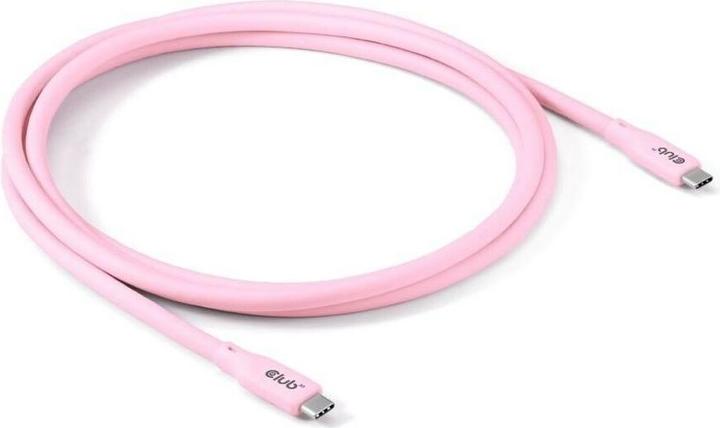 Image du produit Club 3D Club3D Lifestyle câble USB-C PD 240W,20Gbps 2m rose p/p retail (2 m, USB 4.0)