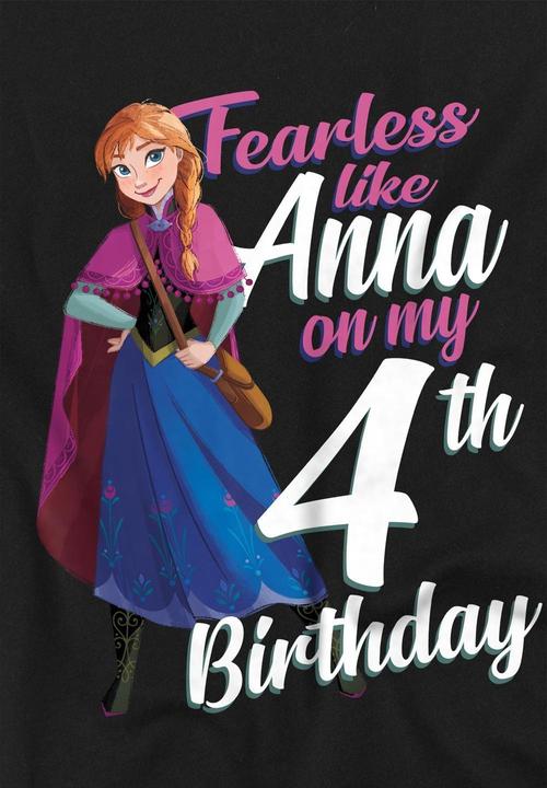 Immagine prodotto Disney Frozen Fearless Like Anna Maglietta 4° Compleanno Bambini (140)