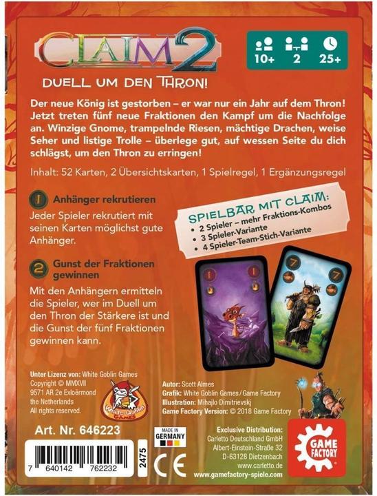 Produktbild Game Factory Claim 2 (Deutsch)