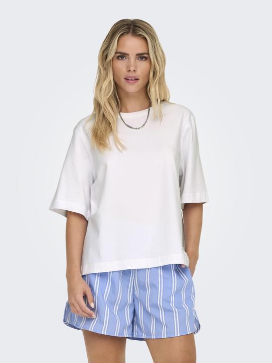 Immagine prodotto Only T-shirt loose fit con scollo rotondo e maniche a pipistrello (XS)