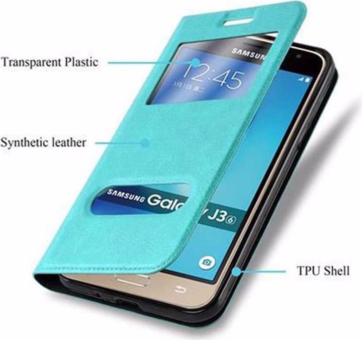 Produktbild Cadorabo Book mit View Doppelfenster Cover (Samsung Galaxy J3)