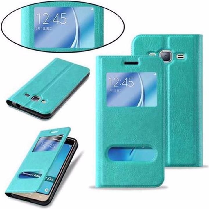 Produktbild Cadorabo Book mit View Doppelfenster Cover (Samsung Galaxy J3)