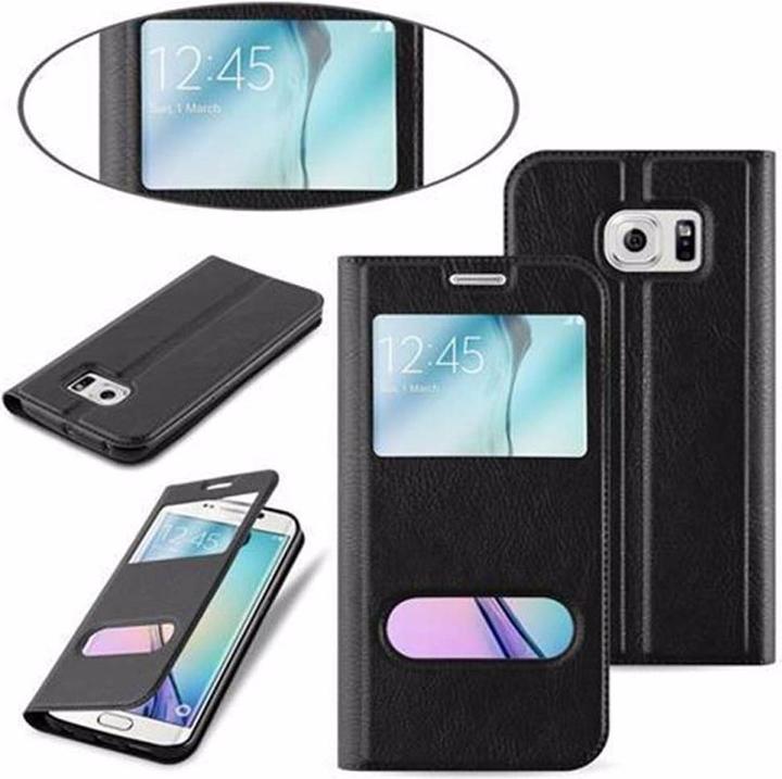 Produktbild Cadorabo Book mit View Doppelfenster Cover (Samsung Galaxy S6 Edge)