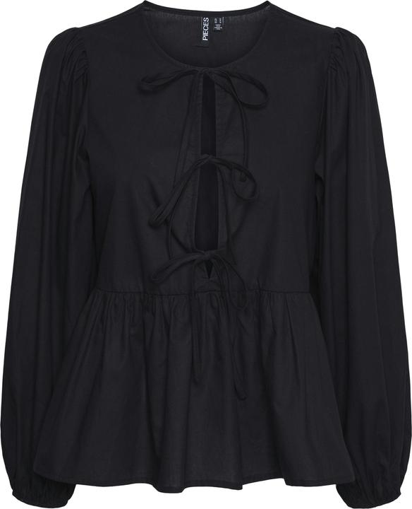 Produktbild Pieces Pcjolly Ls O-Neck Tie Top Wvn Noos Bc (XXL)