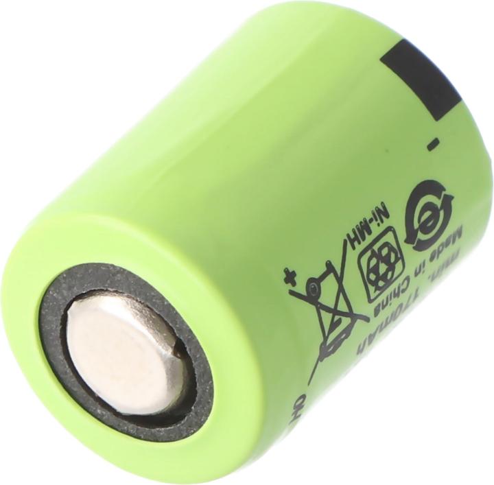 Actual product image GP Batteries Battery GP 1/3AAA NiMH Battery Size 1/3 AAA 170mAh GP17AAAH Dimensions 14,1x10,4mm (1 pcs., 1/3 AAA, 170 mAh)