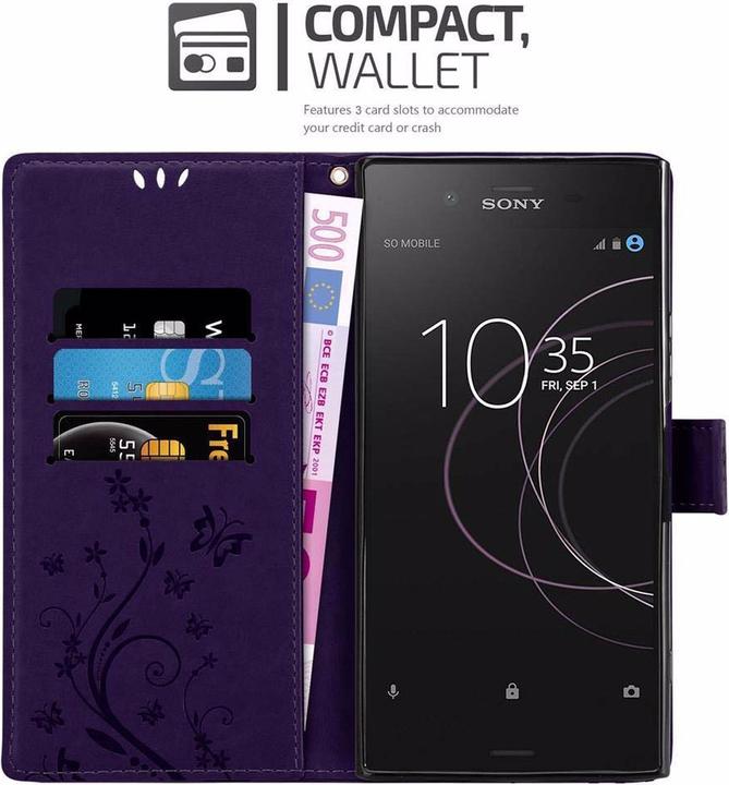 Actual product image Cadorabo Flower Book Cover (Sony Xperia XZ1)