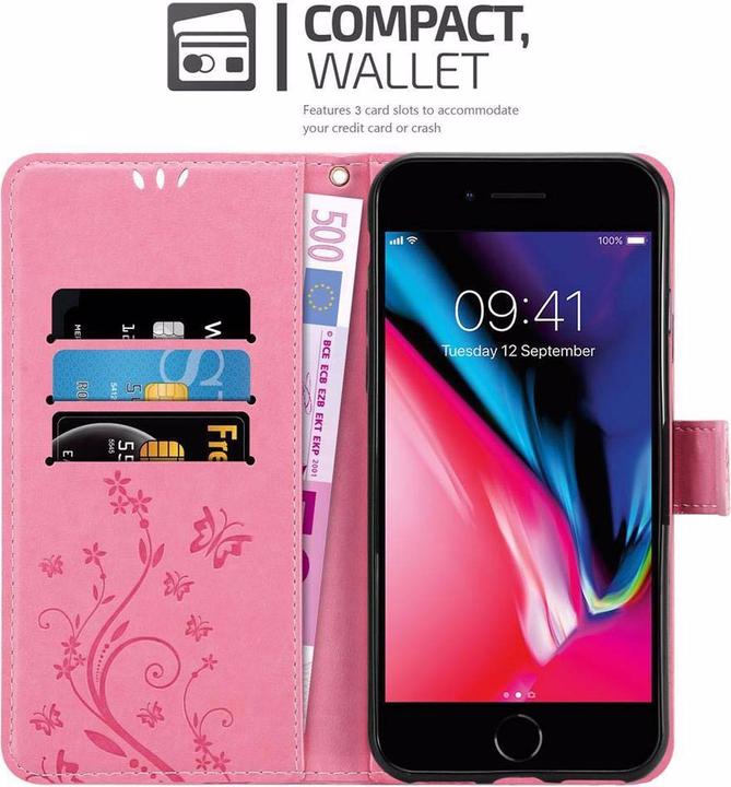 Productafbeelding Cadorabo Bloemen Boekomslag (Apple iPhone 7, Apple iPhone SE (2e generatie))