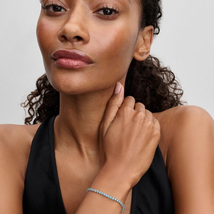 Produktbild Pandora Funkelndes Blaues Tennisarmband (Silber 925)