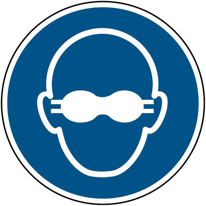 Actual product image Brady ISO safety sign - Wear tinted safety goggles