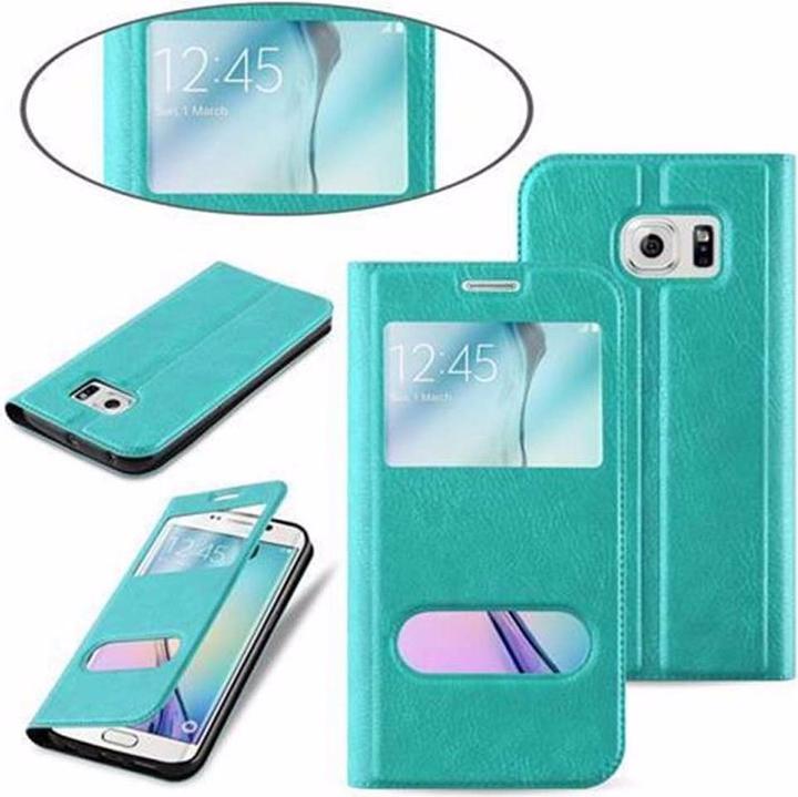 Produktbild Cadorabo Book mit View Doppelfenster Cover (Samsung Galaxy S6 Edge)