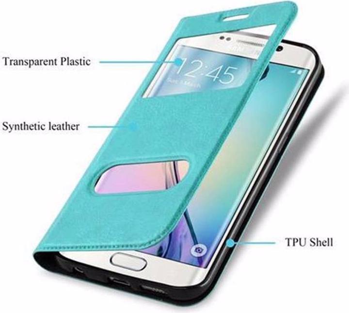 Produktbild Cadorabo Book mit View Doppelfenster Cover (Samsung Galaxy S6 Edge)