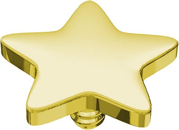 Produktbild Star Piercing Dermal Anchor Stern vergoldet mit Titanium Beschichtung (Chirurgenstahl 316L, ohne Messing)