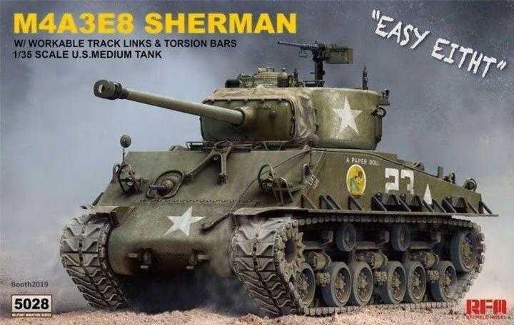 Rye Field Model SHERMAN M4A3E8 W/Workable Track gauche